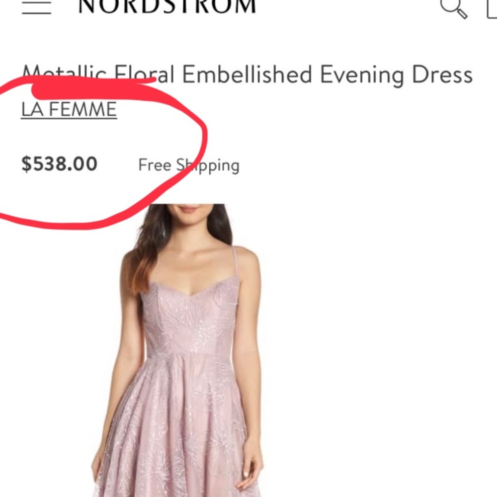 🆕💜La Femme Paris Lavender Embellished Dress - Picture 8 of 8